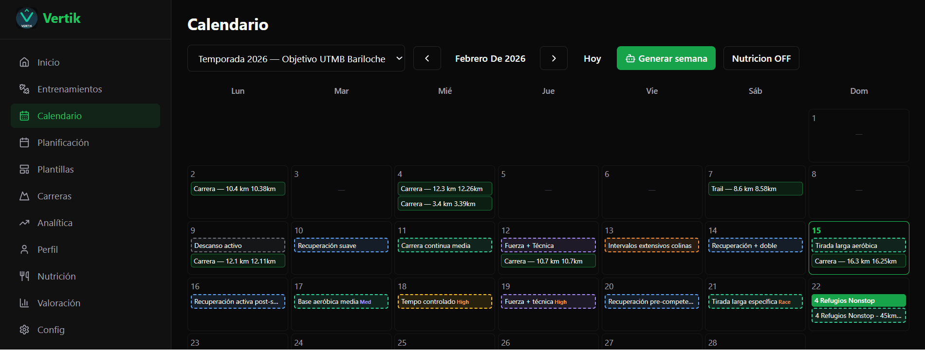 Entrená, registrá y ajustá